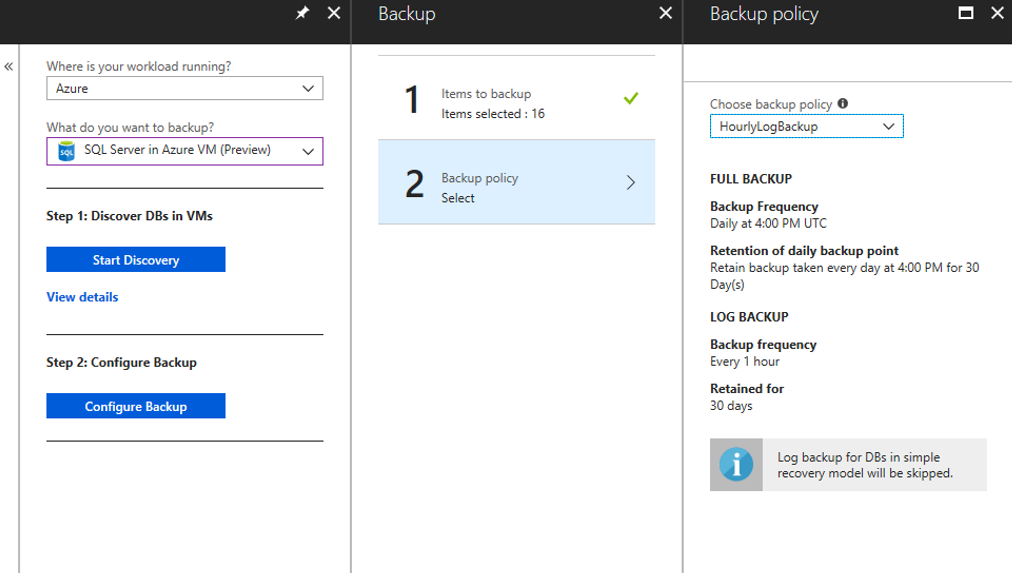 SQL Backup with Azure Recovery Services - Cloud Pond